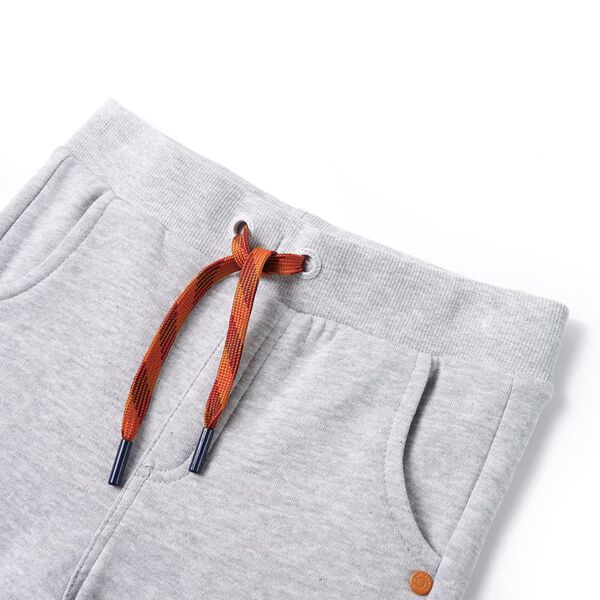 Pantalon de surv&ecirc;tement pour enfants gris m&eacute;lang&eacute; 140