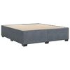 vidaXL Cadre de lit sans matelas gris fonc&eacute; 200x200 cm velours