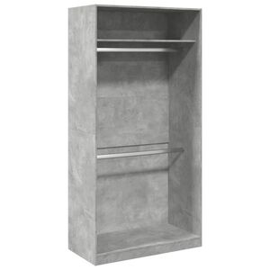 vidaXL Garde-robe Gris b&eacute;ton 100x50x200 cm Agglom&eacute;r&eacute;