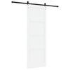 vidaXL Porte coulissante Blanc et Noir 83 x 232 cm Pin massif