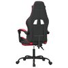 vidaXL Chaise de jeu avec repose-pied Noir et rouge Similicuir