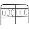 vidaXL T&ecirc;te de lit de remplacement m&eacute;tal noir 150 cm