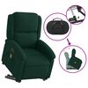 vidaXL Fauteuil inclinable de massage &eacute;lectrique vert fonc&eacute; velours