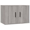 vidaXL Ensemble de meubles TV 3 pcs Sonoma gris Bois d'ing&eacute;nierie