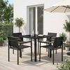 vidaXL Ensemble de meubles d'ext&eacute;rieur 5 pcs Noir et anthracite