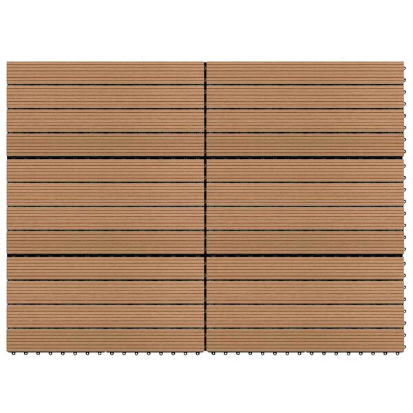 vidaXL Carreau de terrasse 6 pcs Marron 60 x 30 cm WPC