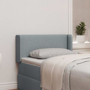 vidaXL Oreille de t&ecirc;te de lit Gris 40,5 x 40,5 x 4 cm tissu