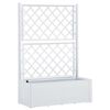 vidaXL Lit sur&eacute;lev&eacute; de jardin et treillis et syst&egrave;me d'arrosage Blanc