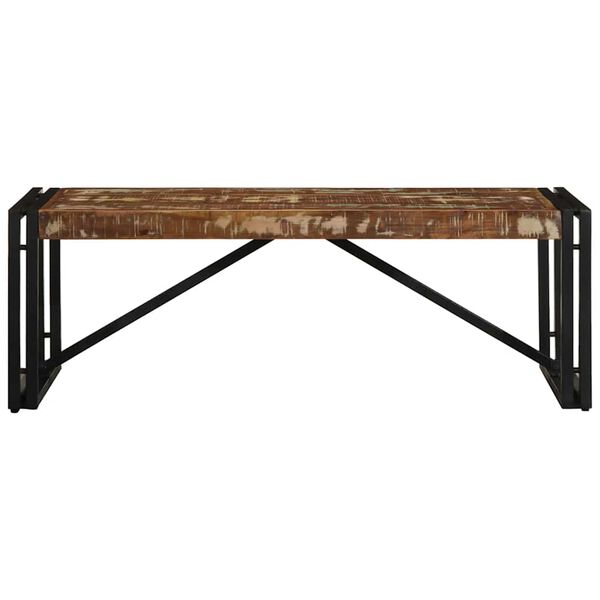 vidaXL Table basse multicolore 100x50x35cm bois de récupération massif