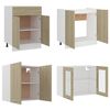 vidaXL Ensemble de meubles de cuisine 4 pcs Chêne sonoma Aggloméré
