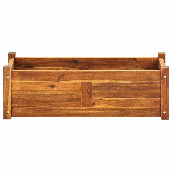 vidaXL Lit sur&eacute;lev&eacute; de jardin Bois d'acacia 76x27,6x25 cm