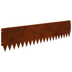 vidaXL Bordure de Pelouse 20 pc 103 x 25 cm Acier Rouill&eacute;