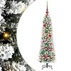 vidaXL Sapin de No&euml;l artificiel Blanc 120 cm PVC, m&eacute;tal et plastique