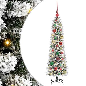 vidaXL Sapin de No&euml;l artificiel Blanc 120 cm PVC, m&eacute;tal et plastique
