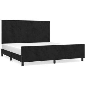 vidaXL Cadre de lit sans matelas noir velours