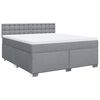 vidaXL Sommier &agrave; lattes de lit avec matelas Gris clair 180x200cm Tissu