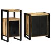 vidaXL Ensemble de mobilier de salle de bain 2 pc Marron et Noir