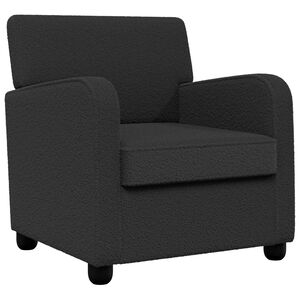 vidaXL Fauteuil Gris fonc&eacute; Fausse laine d'agneau