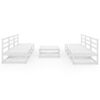 vidaXL Salon de jardin 7 pcs Blanc Bois de pin massif