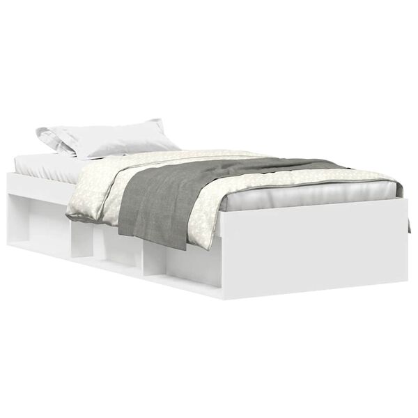 vidaXL Cadre de lit sans matelas blanc 100x200 cm