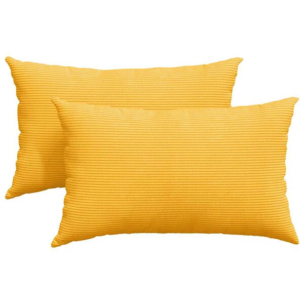 vidaXL Coussins de canapé 2 pcs Jaune clair 50 x 30 cm