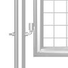 vidaXL Portail de jardin grillag&eacute; argent&eacute; 350 x 125 cm en acier galvanis&eacute;