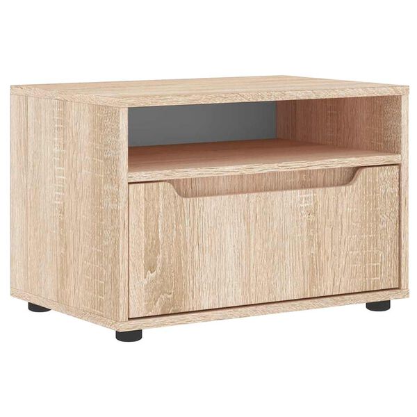 vidaXL Meuble TV VISNES ch&ecirc;ne sonoma 60x40x38 cm bois d'ing&eacute;nierie