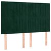 vidaXL T&ecirc;te de lit Vert fonc&eacute; 144 x 5 x 118/128 cm Velours