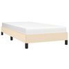 vidaXL Cadre de lit sans matelas crème 90x200 cm tissu