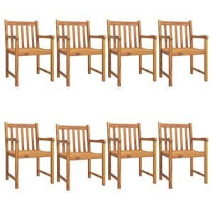 vidaXL Chaises de jardin lot de 8 56x55,5x90 bois massif d'acacia