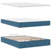 vidaXL Cadre de lit ottoman avec matelas bleu foncé 140x190 cm velours