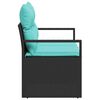 vidaXL Canap&eacute; de jardin avec coussin 120 x 62 x 69 cm polyrotin