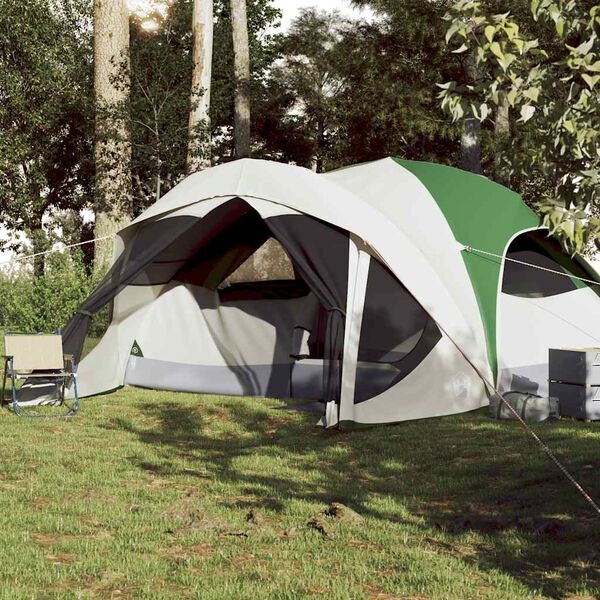 vidaXL Tente de cabine familiale 6 personnes vert imperméable