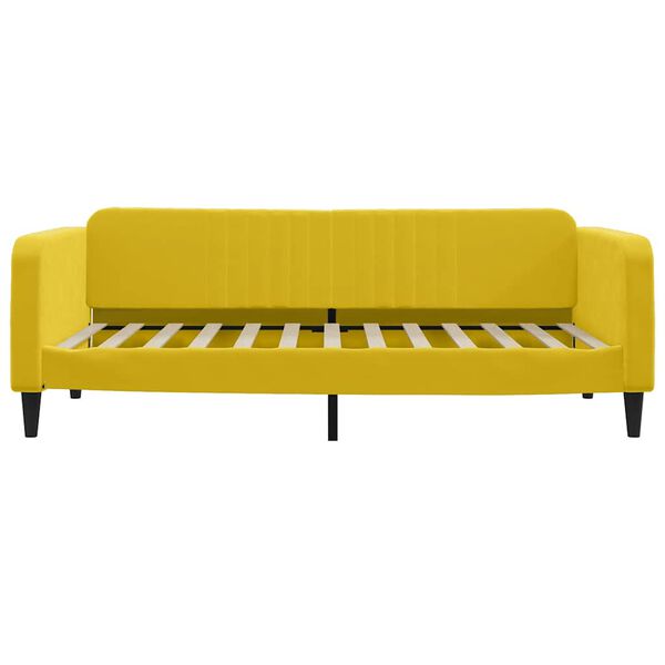 vidaXL Lit de repos sans matelas jaune 100x200 cm velours