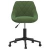 vidaXL Chaise pivotante de bureau Vert foncé Velours