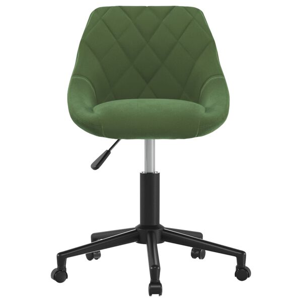 vidaXL Chaise pivotante de bureau Vert foncé Velours