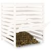 vidaXL Composteur Blanc 82,5x82,5x99,5 cm Bois massif de pin