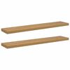 vidaXL &Eacute;tag&egrave;re Murale 2 pc Marron 120 x 23,5 x 3,8 cm