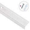 vidaXL Nez de marche forme en L 15 pcs aluminium 90 cm argenté