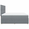 vidaXL Sommier &agrave; lattes de lit avec matelas Gris clair 180x200cm Tissu