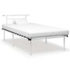 vidaXL Cadre de lit sans matelas blanc m&eacute;tal 100x200 cm