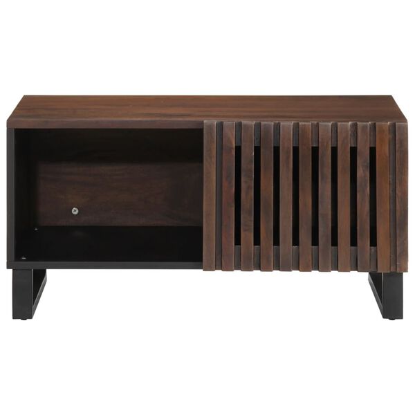 vidaXL Table basse marron 80x51x40 cm bois de massif manguier