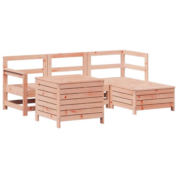 vidaXL Salon de jardin 5 pcs bois massif sapin de douglas