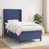 vidaXL Sommier &agrave; lattes de lit avec matelas Bleu 90x190 cm Tissu