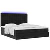 VidaXL Cadre de lit ottoman avec matelas noir 180x200cm velours