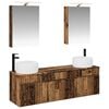vidaXL Ensemble d'armoire de salle de bain 5 pcs Bois ancien