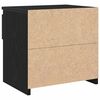 vidaXL Cabinet de chevet avec tiroir 2 pcs Ch&ecirc;ne noir 40 x 30 x 39 cm