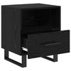 vidaXL Cabinet de chevet avec tiroir Ch&ecirc;ne noir 40 x 35 x 47,5 cm
