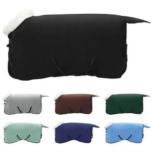 vidaXL Couverture &Eacute;quine Noir 95 cm Fleece polaire