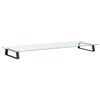 vidaXL Support de moniteur noir 100x35x8 cm verre tremp&eacute; et m&eacute;tal